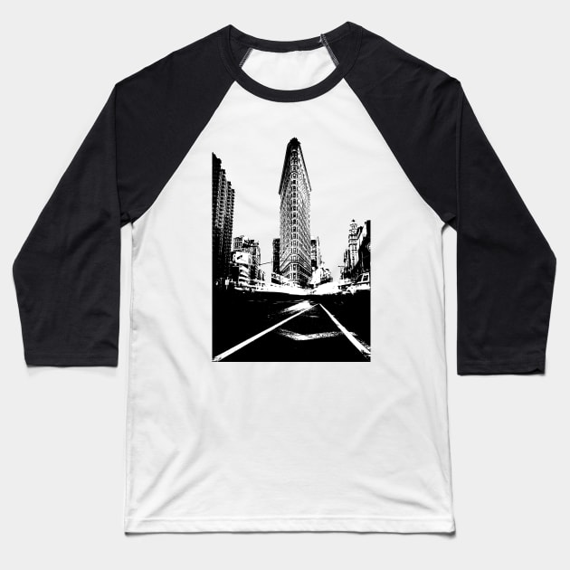 Flatiron Building NY Baseball T-Shirt by NYCTshirts